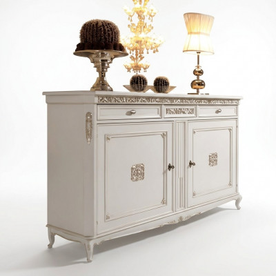 Klassesch antik Stil Kommode Sideboard Kommoden Holz Schaf Anrichte Wäiss Nei