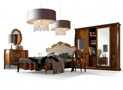 Schlofzëmmer Set Hotel Design Schlofzëmmer Luxus Bett Nuessdësch Kommoud 6 Deeler