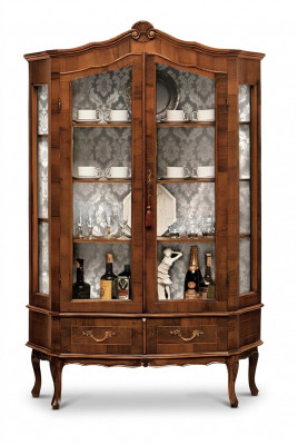 Anrichte Regal Schaf Glas Schief Vitrinen Italienesch Miwwelen Glasschaf Nei