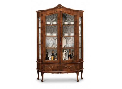 Anrichte Regal Schaf Glas Schief Vitrinen Italienesch Miwwelen Glasschaf Nei
