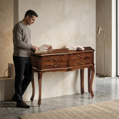 Konsolendësch Schmink Konsol Designer Holz Dësch Konsol Konsolendëscher