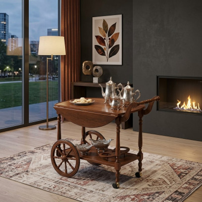 Servéiertdësch Dësch Niewendësch Luxus Klass Echt Holz Antik Stil Barock Rokoko