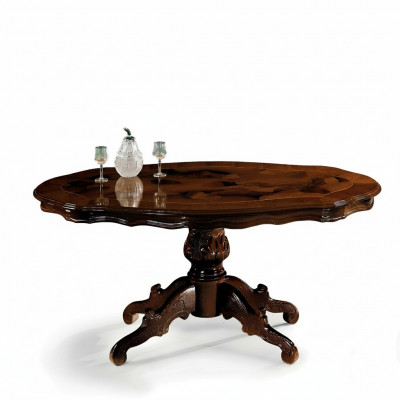 Klassesche Couchdësch Dësch Wunnzëmmer Dëscher Barock Holz Couchdëscher Kaffisdësch