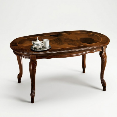 Klassesche Canapé Dësch Dësch Wunnzëmmer Dëscher Barock Holz Canapés Dëscher Massiv.