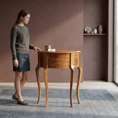 Konsolendësch Holz Dësch Konsol Luxus Konsolendëscher Design Dëscher Tiräng