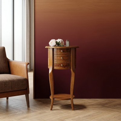 Beistelltisch Couchtisch Oval Kommode Dëscher Konsole Design Holz Dësch Nei