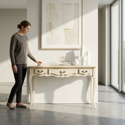 Konsolendësch Design Holz Dësch Konsol Säitebrett Luxus Dësch Säitebrett Konsolen