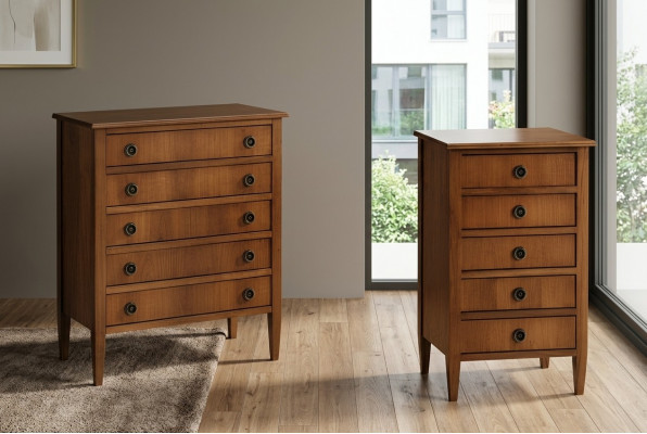 Massivt italienescht Miwwelensemble - Héichschaf, Kommode, Sideboard fir stilvoll Arichtung