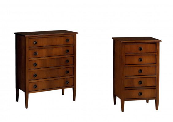 Massivt italienescht Miwwelensemble - Héichschaf, Kommode, Sideboard fir stilvoll Arichtung