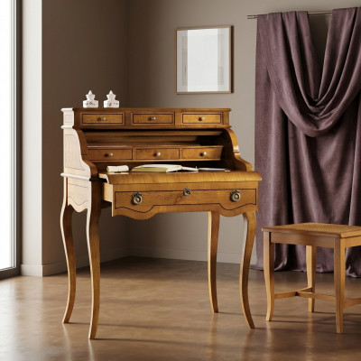 Schreifdësch Büro Dësch Edel Holz Dëscher Barock Rokoko Antik Stil Miwwelen Nei