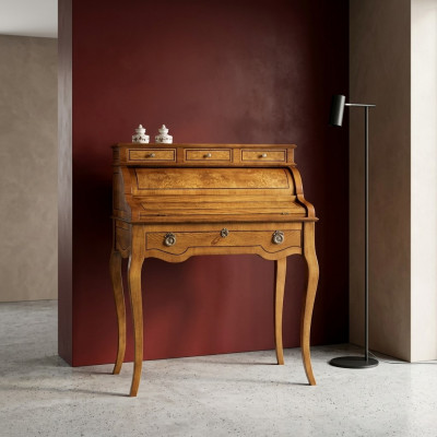 Dëscher Schreifdësch Büro Dësch Eedelt Holz Barock Rokoko Antik Stil Miwwelen Luxus