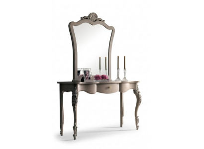 Konsole + Spigel Designer Konsolendësch Holz Dësch Konsole Luxus Set 2 tlg.
