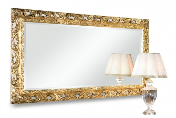 Italienesch Klassiker Designer Spigel Miwwelen Wandspigel Holz Gold Miwwelen Nei