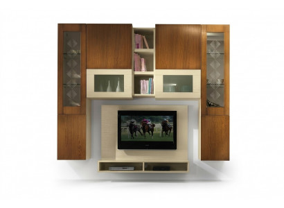 Wunnzëmmer RTV Wärtschaf Rack TV Holz Schief Vitrin Wand Regaler Italien Nei