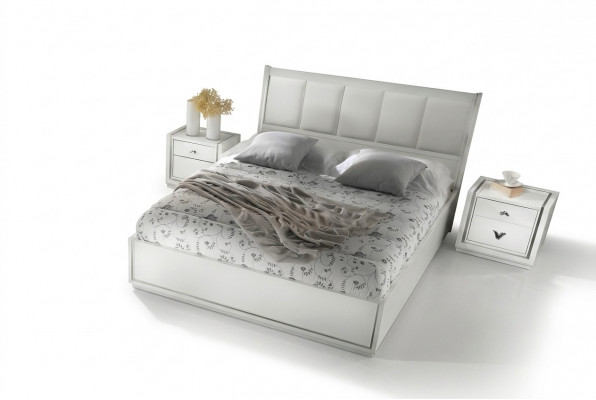 Garnitur Set 3 Stéck Schlofkummer Bett Nuetsdësch Grupp Duebelbetter Luxus Better