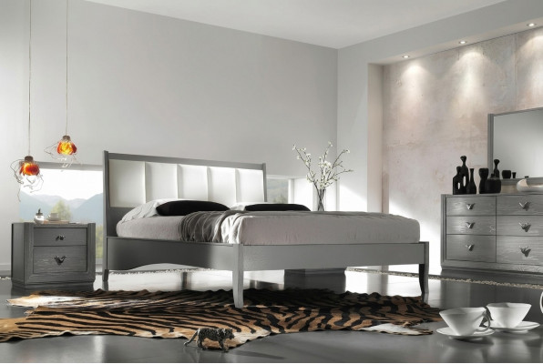Schlofzëmmer Bett Nuetsdësch Better Holz Grupp Duebel Design Garnitur Set 3er-Set.