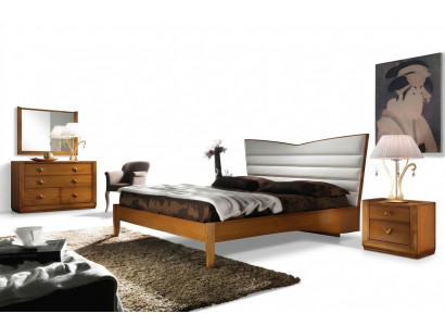 Luxus Set Schlofzëmmer Bett Nuetsdësch Duebel Hotel Better Polster Design 3tlg.