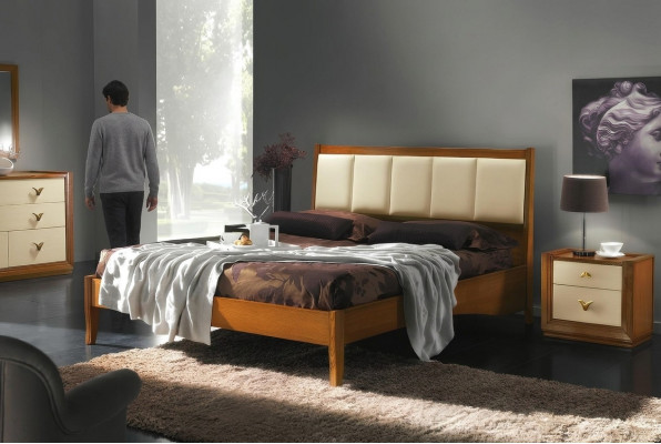 Bett Duebelbetter Modern Bettgestell Better Hotel Schlofzëmmer Bettkader Holz