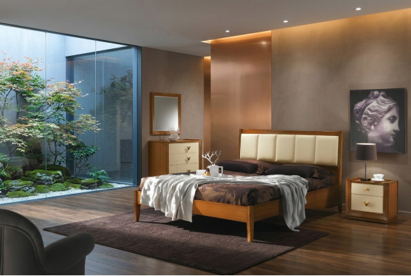 Bett Duebelbetter Modern Bettgestell Better Hotel Schlofzëmmer Bettkader Holz