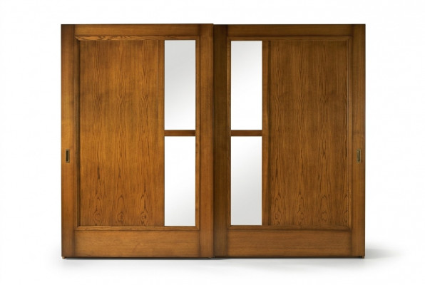 Kleederschaf Wandsschaf mat Schiebetieren Schaf Schief Modern Schlofzëmmer