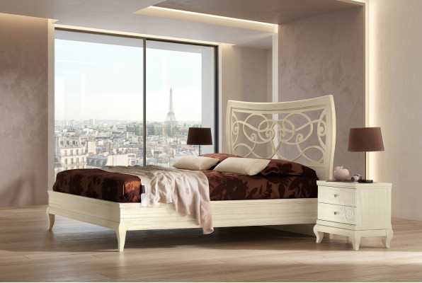Luxe Bett Nuetsdësch Better Duebel Bettgestell Set aus 3 Stéck. Schlofzëmmer.