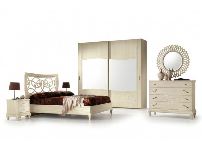 Schlofkummer Bett Nuetsdësch Kleederschaf Kommode Spigel Grupp Nei Set 6stéck.