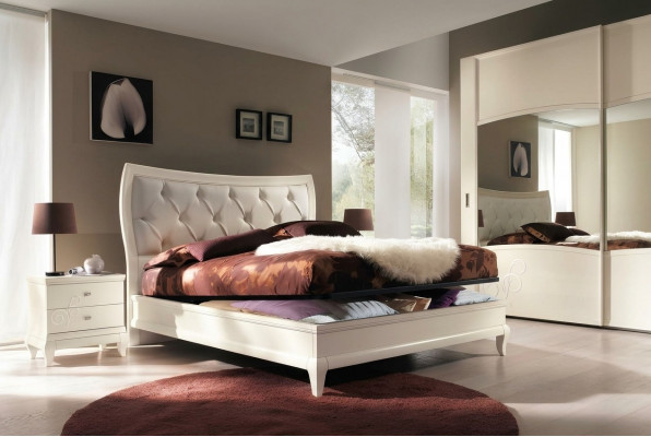 Schlofkummer Bett Nuetsdësch Duebelbetter Modern Bettgestell Bett Set 3-deleg.