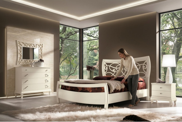 Bett Duebelbetter Modernt Bettgestell Better Holz Hotel Bettrahmen Wäiss Miwwelen