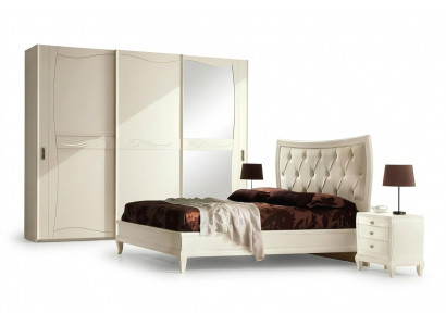 Schlofkummer Bett Nuetsdësch Duebelbetter Garnitur Bettgestell Better Set 3tlg.