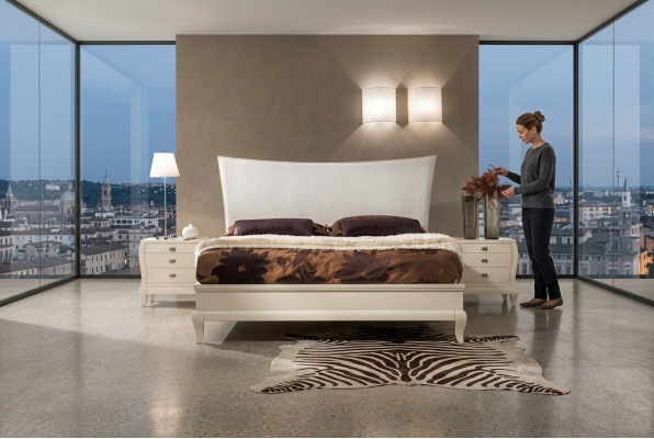 Garnitur Set 3 Deeler. Schlofzëmmer Bett Nuetsschaf Bettengruppe Nuetsschief Design