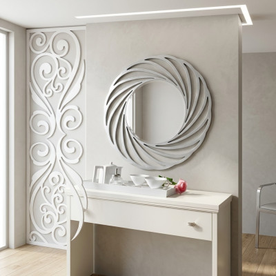 Spigel Hänkspigel Holz Modern Wandspegel Miwwel Spigelein Design 90x90 Nei