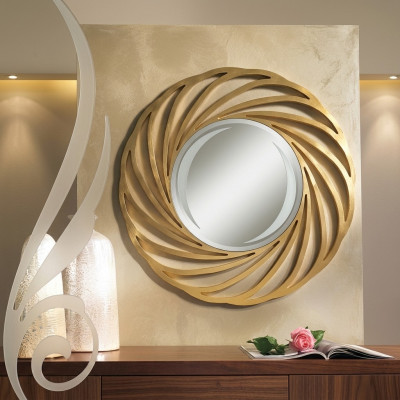 Ronnen Spigel Hängespigel Holz Modern Wallspegel Miwwel Spigelchen Design 90x90