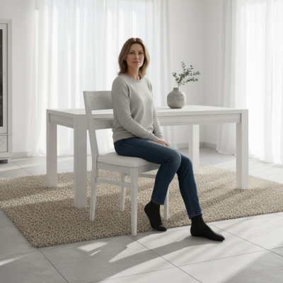 Iesszëmmer Stull 1 Sëtzer Still Holz Luxus Klass Mëbel Design Lehnstull Holz