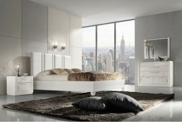 Schlofkummer Bett Nuetsdësch Grupp Better Luxus Bettrahmen Holz Design Set 3tlg.