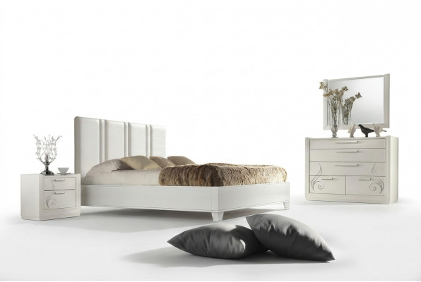 Schlofkummer Bett Nuetsdësch Grupp Better Luxus Bettrahmen Holz Design Set 3tlg.
