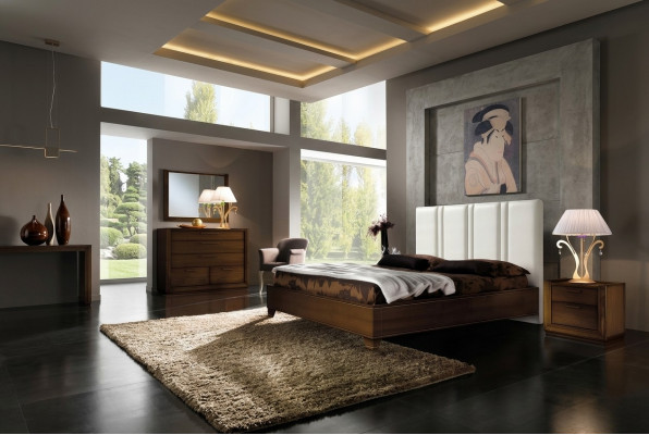 Schlofkummer Bett Nuetsdësch Duebelbetter Modern Bettgestell Better Set 3tlg.