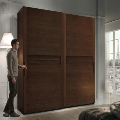 Kleederschief Kleederschaf Luxus Schiebetür Design Holz modern Gaderob.