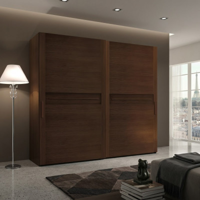 Kleederschief Kleederschaf Luxus Schiebetür Design Holz modern Gaderob.