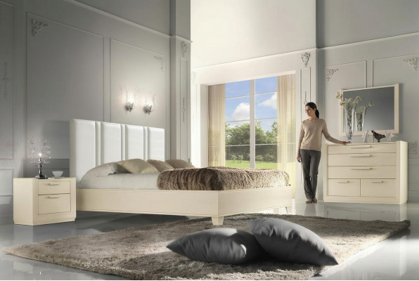 Schlofzëmmer Bett Nuetsdësch Holz Better Duebelbetter Bettgestell Nei Set 3tlg