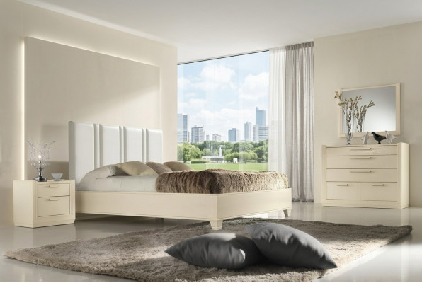 Schlofzëmmer Bett Nuetsdësch Holz Better Duebelbetter Bettgestell Nei Set 3tlg