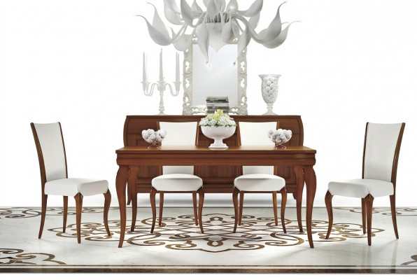 Luxus Iessdësch Dësch Dëscher Iessen Holz Modern Design Auszéibar Iesszëmmer Italienesch