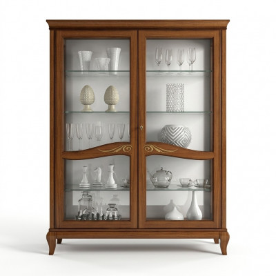Vitrinn Luxus Schafschëff Vitrinnen Glas Schaf Holz Regal Modern Schief Neit