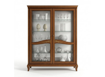 Vitrinn Luxus Schafschëff Vitrinnen Glas Schaf Holz Regal Modern Schief Neit