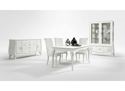 Iesszëmmer Iessdësch Stull Kommode Vitrin Grupp Dësch Holz Dëscher Lux Set 7tlg.