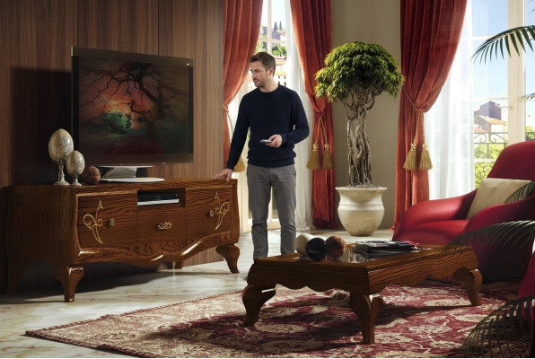 Lowboard Schaf rtv Wunnzëmmer TV Holz Miwwel Schaf Klassesch Sideboard Nei