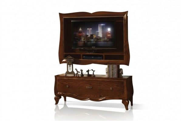 Lowboard RTV Schaf Sideboard Schaf TV Holz Klassesch Kommoud Design Nei