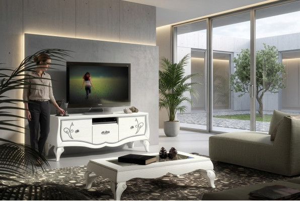 rtv Lowboard Schaf Sideboard Schaf TV Holz Modern Kommode Design Miwwel Nei