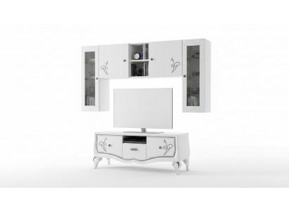 Wunnwand RTV Schaf Sideboard Schaf TV Holz Lowboard Kommode Design Miwwel Nei