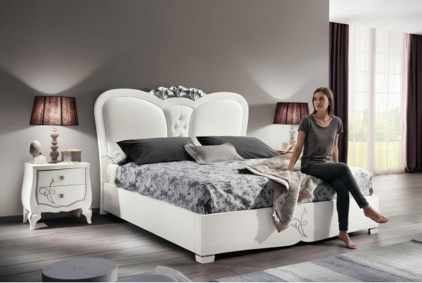Luxus Bett Modern Better Betterahmen Duebel Holz Bettergestelle Schlofzëmmer Wäiss