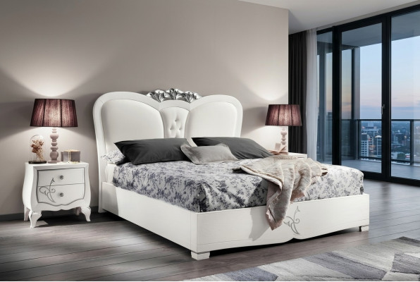 Luxus Bett Modern Better Betterahmen Duebel Holz Bettergestelle Schlofzëmmer Wäiss